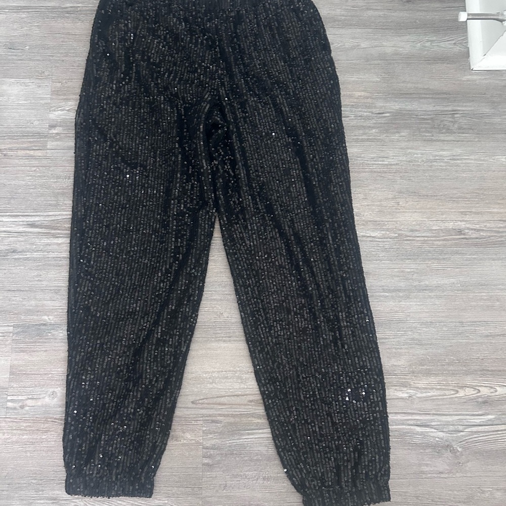 LOFT Black Sequin Pants